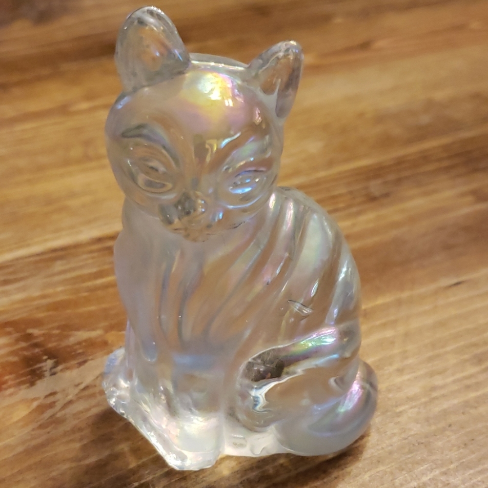 Iridescent Cat Figurine